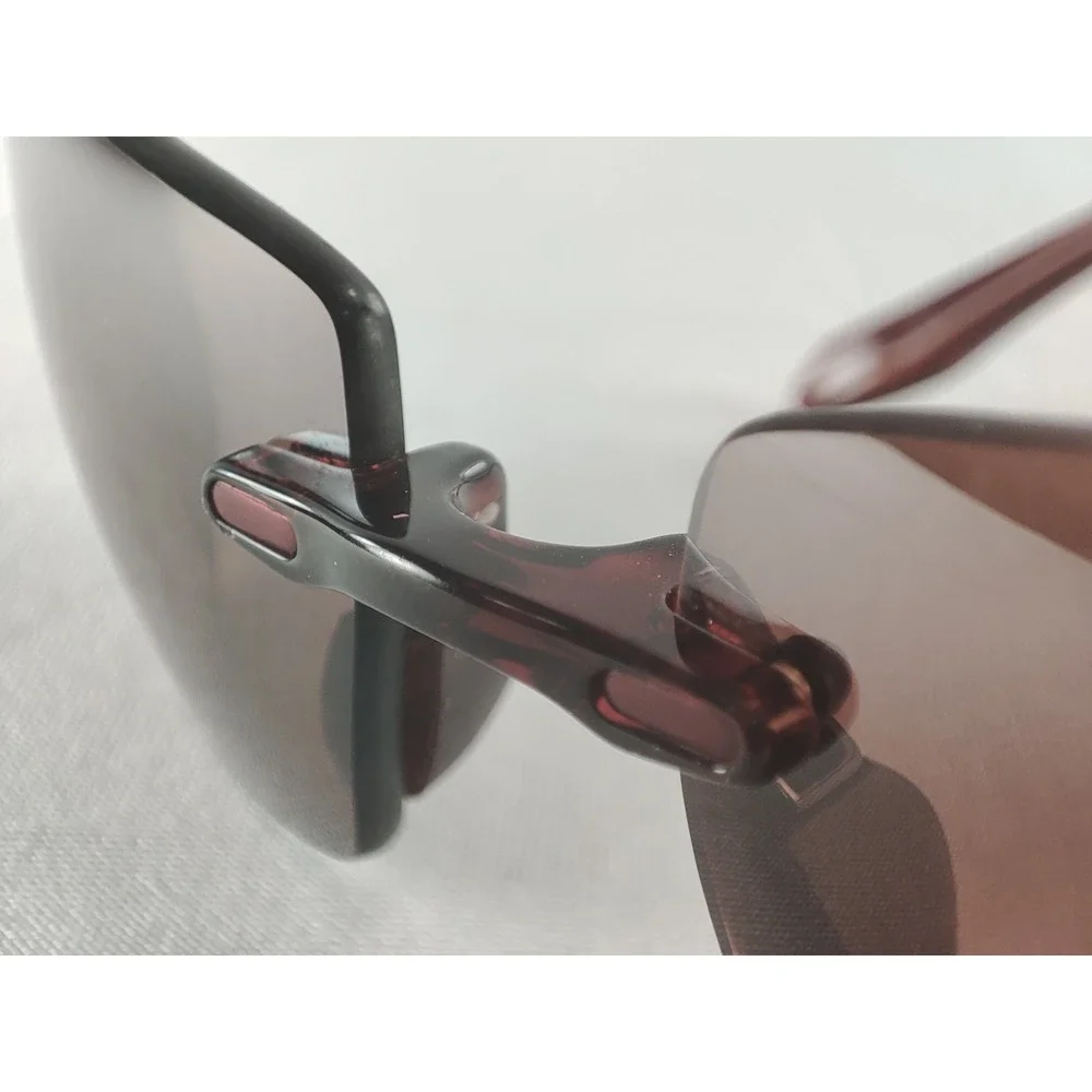 Maui Jim Splash MJ-577 Rimless Polarized Sunglasses Red Bronze Lens Japan + Case